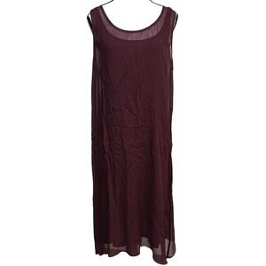 eileen fisher silk overlay dress Eileen Fisher Silk Overlay Dress In Black - 70% Off